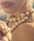 Colar de Pérolas com Base Dourada Banhado a Ouro 18k - comprar online