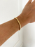 Pulseira Lacraia Achatada 4mm Banhado a Ouro 18k