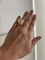 Anel Chapa Orgânica Banhado a ouro 18k