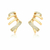 Brinco Ear Cuff Cravejado em Zircônias Banhado a ouro 18k