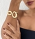 Bracelete Feminino Dourado Design Orgânico