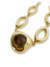 Maxi Colar de Pedra Natural Obsidiana Fumê Banhado a ouro 18k na internet