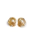 Maxi Brinco Caracol Dourado com Pérolas Banhado a Ouro 18k - comprar online