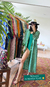 KIMONO SEDA IKAT VERDE - comprar en línea