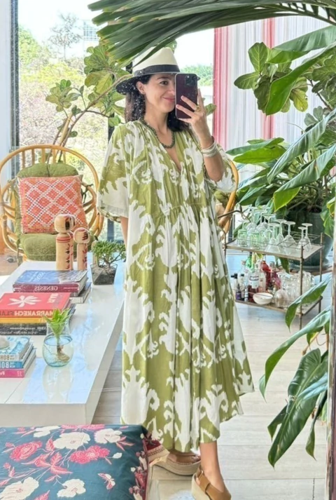 Kaftan Tropical Verde - comprar en línea
