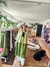 KIMONO SEDA IKAT VERDE PISTACHE - comprar en línea