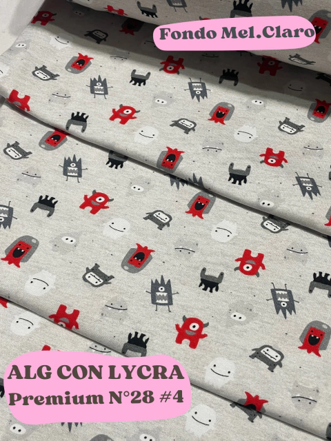 ALG ESTAMPADO PREMIUM N°28 #4 MELANGE CLARO - comprar online