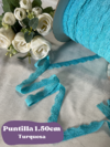 PUNTILLA ELÁSTIZADA 1.50CM TURQUESA - comprar online