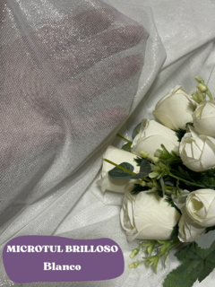 MICROTUL ELASTIZADO BRILLOSO BLANCO - comprar online