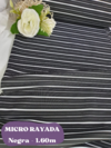 PROMO - MICRO RAYADA X 3 METROS NEGRA