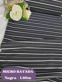 MICRO CON LYCRA RAYADA - NEGRA