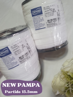 ELASTICO PARTIDO NEW PAMPA BLANCO 15.5MM POR METRO