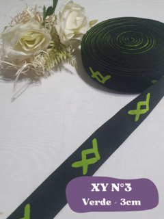 ELÁSTICO CINTURA 3CM DE ANCHO - XY N°3 VERDE - comprar online