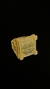 Anel Quadrado banhado a Ouro 18k - Trevo Cravejado