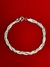 Pulseira Feminina Trançada 3 Fios De Prata Italiana 925