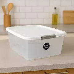 Caja Organizadora 12Lts con Tapa y Traba Star - Ratán Home