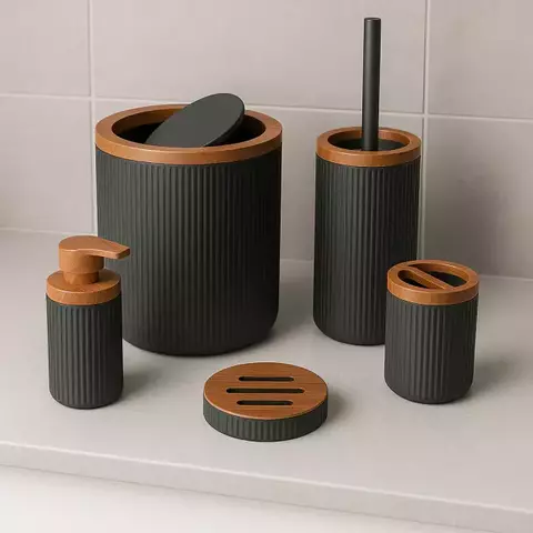 Juego De Baño 5 Piezas Ratan