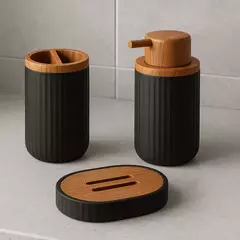Set Juego De Baño Accesorios Ratan 3 Piezas - comprar online