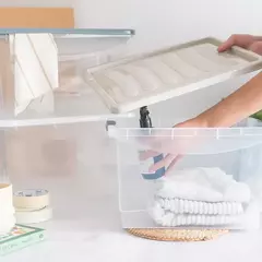 Caja Organizadora Starbox 30 litros con Tapa y Traba Pack x6 - Ratán Home