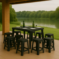 Banqueta Apilable Reforzada Ratan Pack X12 Unidades - comprar online