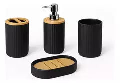 Set Juego De Baño Accesorios Ratan 4 Piezas - comprar online
