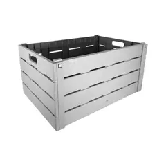 Cajon Canasto Plastico Simil Madera Plegable De 60 Litros - comprar online