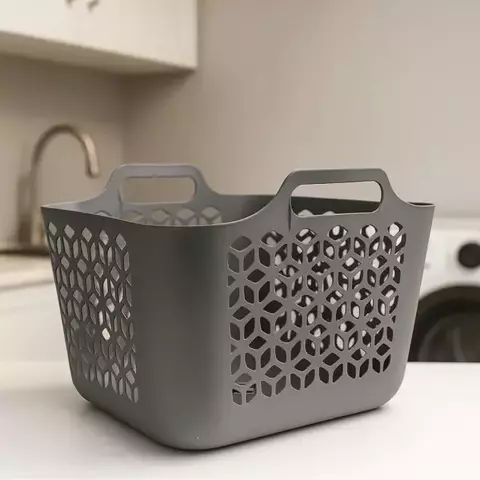 Cesto Canasto Ropa Organizador Con Asas Plastico 30 Lts Uz