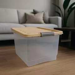 Caja Organizadora 18Lts con Tapa y Traba Star - Ratán Home