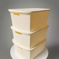 Caja Simil Ratan Premium Zen 15lts Pack X3 Unidades - Ratán Home