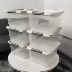 Pack x3 Caja Organizadora 10Lts con Tapa y Traba Star