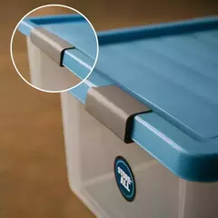 Pack x3 Caja Organizadora 18Lts con Tapa y Traba - Ratán Home