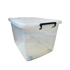 Caja 70 Lts Con Trabas TRANSLUCIDA - Ratán Home