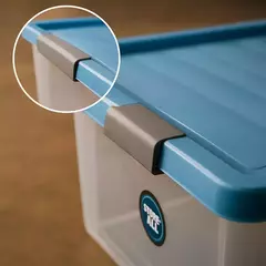 Pack x3 Caja Organizadora 12Lts con Tapa y Traba - Ratán Home