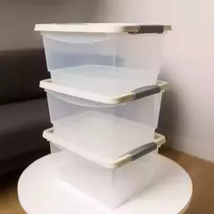 Pack x3 Caja Organizadora 10Lts con Tapa y Traba Star - comprar online