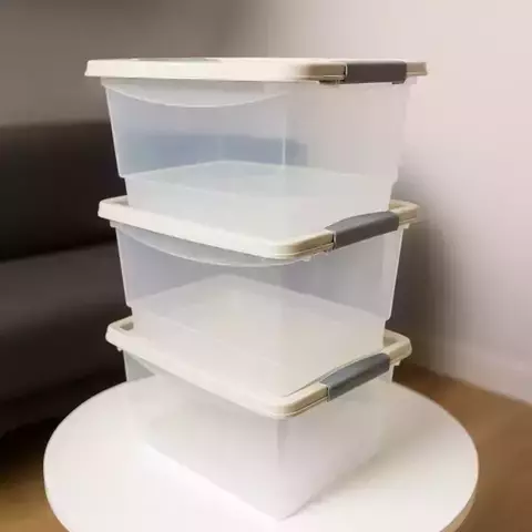 Pack x3 Caja Organizadora 10Lts con Tapa y Traba Star - comprar online