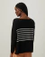 BLUSA SHOULDER TRICOT LISTRADA AMPLA na internet