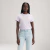 CAMISETA LEVIS LILAS COM LOGO FLORAL