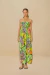 VESTIDO FARM LONGO BANANA FLORA
