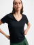 T-SHIRT SHOULDER CANELADA DECOTE V