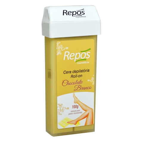 CERA DEPILATORIA REPOS ROLL-ON CHOCOLATE BRANCO 100G