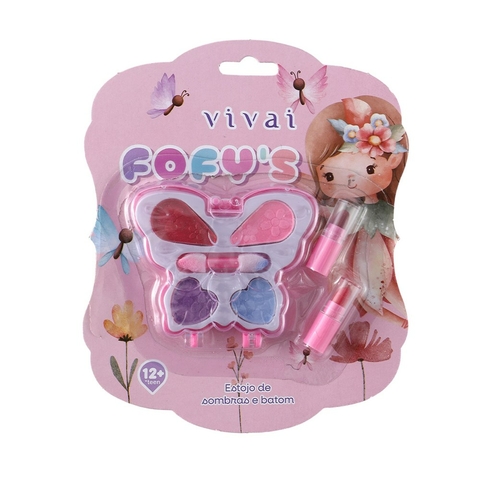 ESTOJO DE SOMBRA COM BATOM FOFYS VIVAI