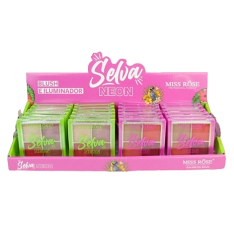 PALETA BLUSH E ILUMINADOR SELVA NEON MISS ROSE