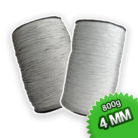 800g | FIO NAUTICO 4MM COLEÇAO GLAMOUR SILVER - VARIAS CORES