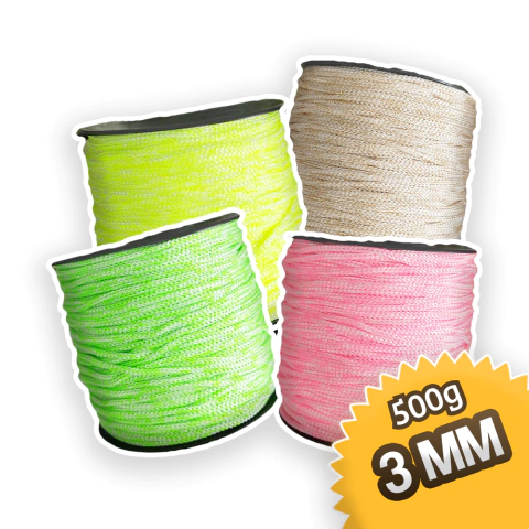 500g | FIO NAUTICO 3MM COLEÇAO MIX - VARIAS CORES