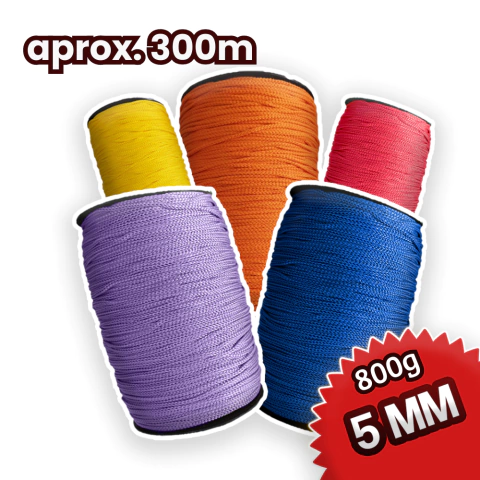 800g | FIO NAUTICO 5MM COLEÇAO BRILHO - VARIAS CORES