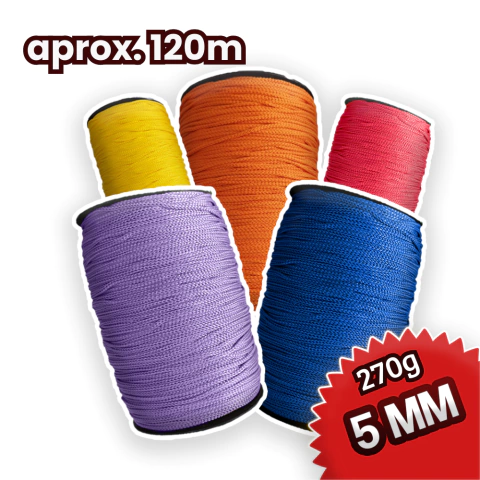 270g | FIO NAUTICO 5MM COLEÇAO BRILHO - VARIAS CORES