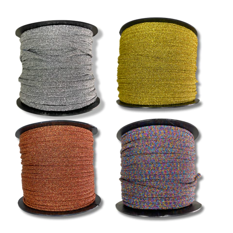 Cordão 100% lurex 3mm 100M - Várias Cores