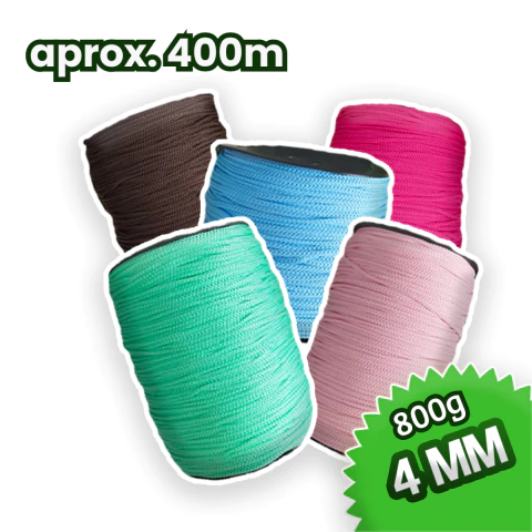 800g | FIO NAUTICO 4MM COLEÇAO SOFT PREMIUM POLIÉSTER - VARIAS CORES
