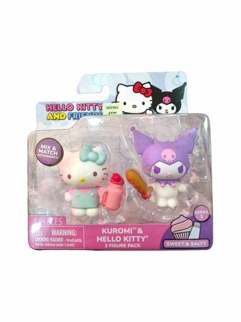 HELLO KITTY PACK 2 MINI FIGURAS SERIE 1 KUROMI & HELLO KITTY
