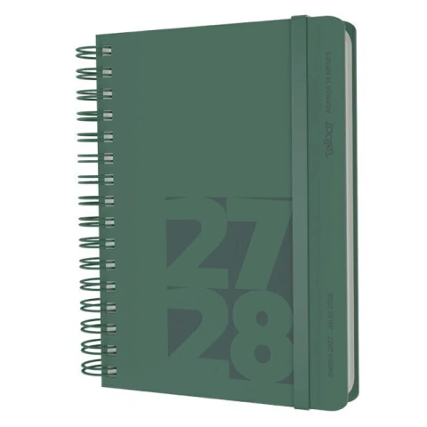 AGENDA TALBOT 18 MESES SEMANAL 19X25 C/ESP COLOR LISO 8541